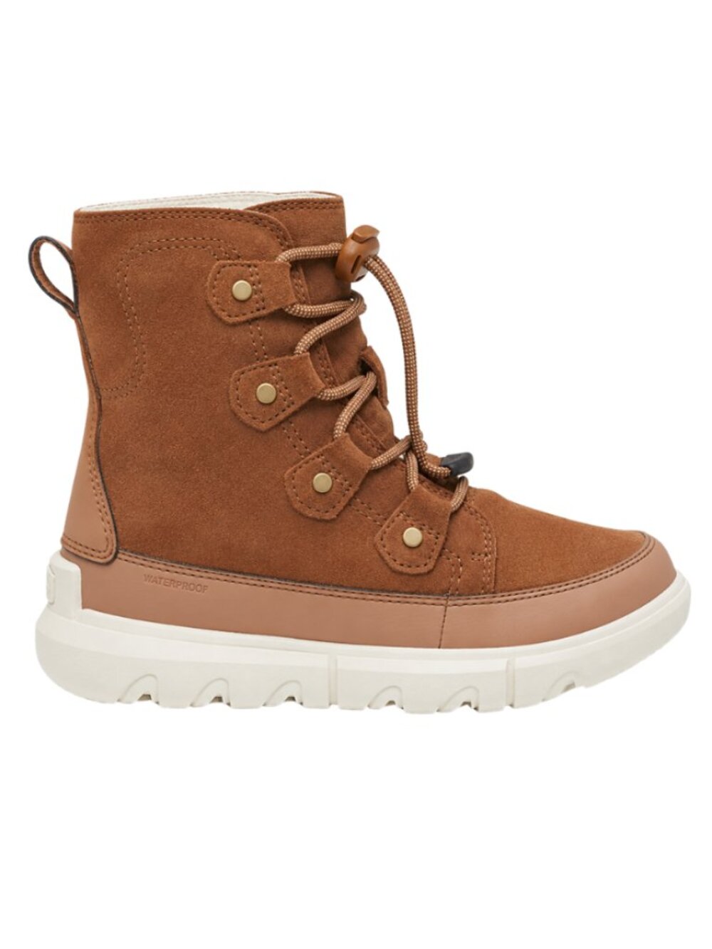 Sorel Explorer Youth Lace Boots Sz 1 Brown Waterproof Winter Outdoor NY4897-242